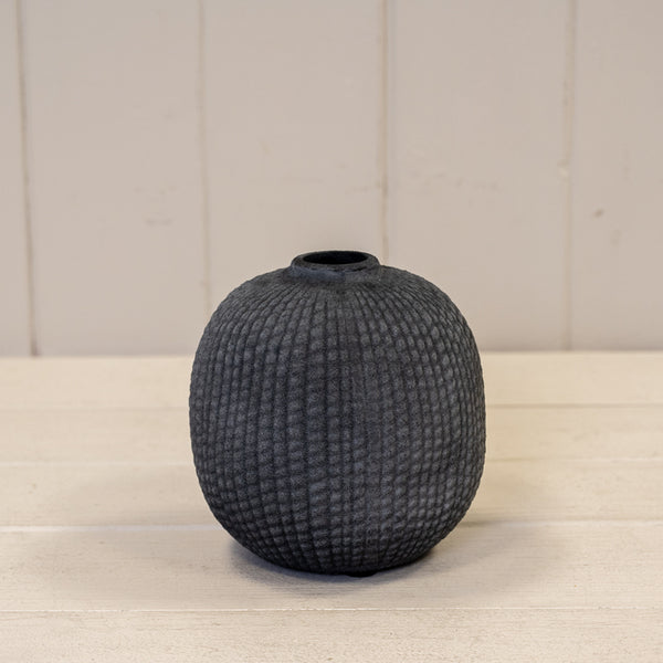 Grey Textured Vase