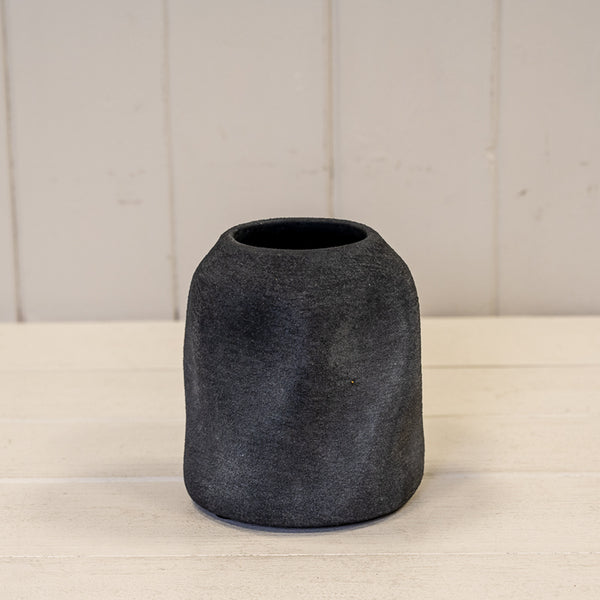 Grey Textured Sculptured Vase
