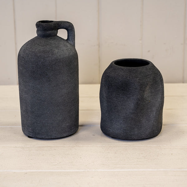 Grey Textured Sculptured Vase