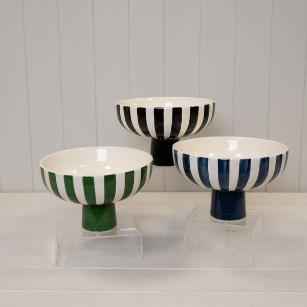 Striped Ceramic Bowl Decor