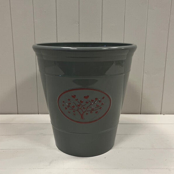 Grey Round Love Heart Tree Recycled Plastic Planter