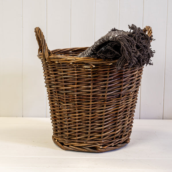 Round Basket With Ears