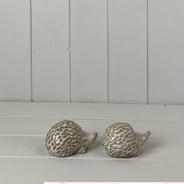 Beige Mottle Ceramic Hedgehog Decoration
