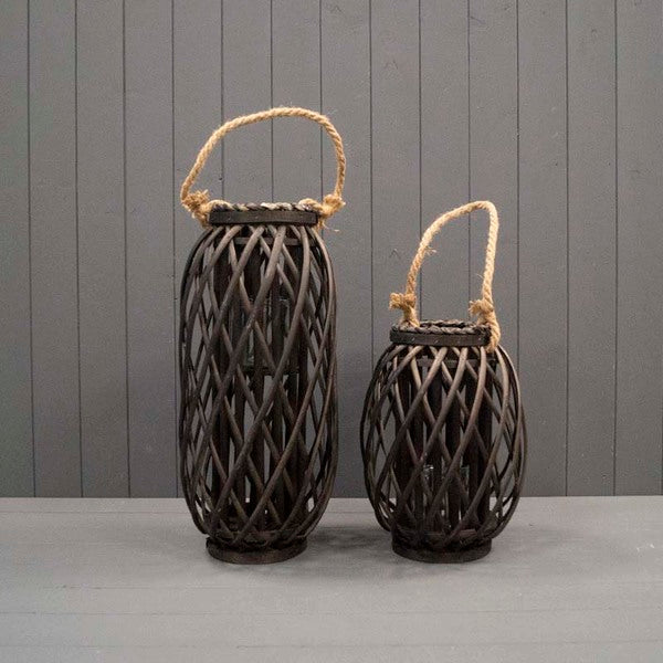 Black Wicker Lantern