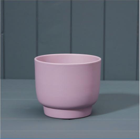 Matte Lavender Footed Griebling Ceramic Pot