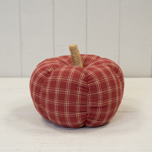 Deep Rose Checked Fabric Pumkin