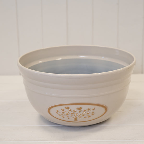 Cream Round Love Heart Tree Bowl Recycled Plastic Planter