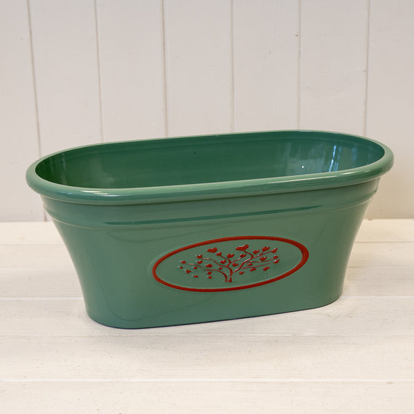Green Round Love Heart Tree Trough Recycled Plastic Planter