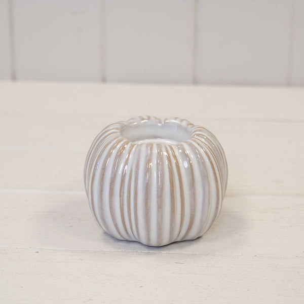 Ceramic Natural Pumpkin Tealight Holder