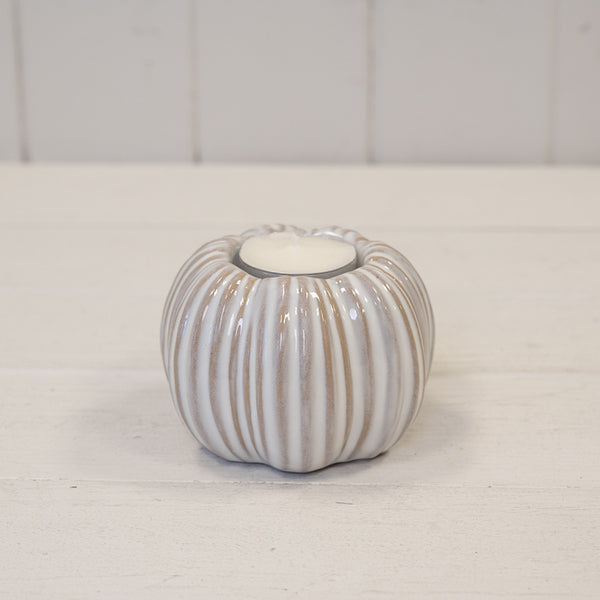 Ceramic Natural Pumpkin Tealight Holder