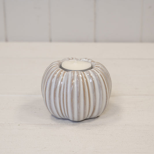 Ceramic Natural Pumpkin Tealight Holder
