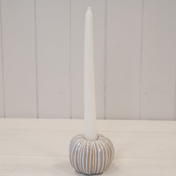 Ceramic Natural Pumpkin Candle Holder