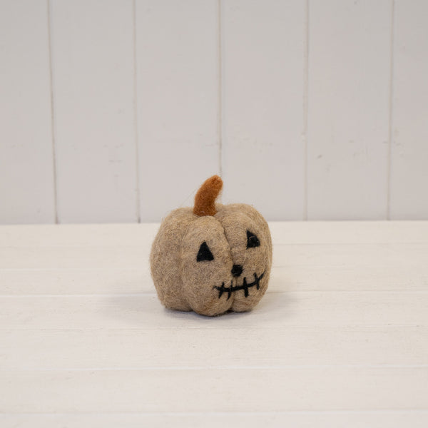 Felt Natural Halloween Pumpkin