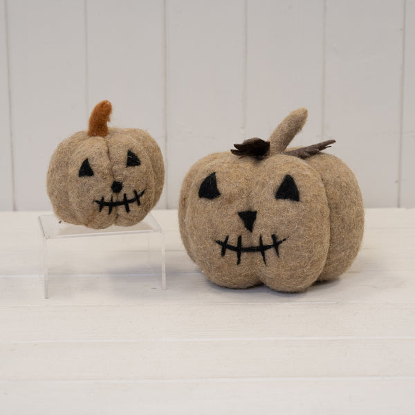Felt Natural Halloween Pumpkin