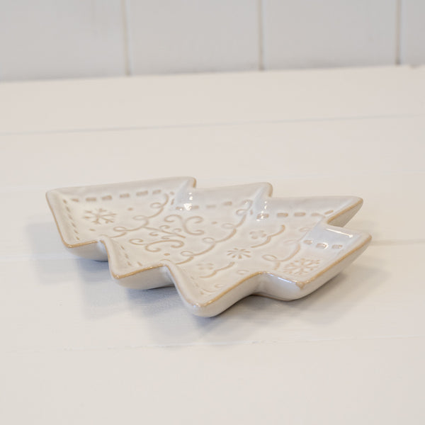 Ceramic Natural Christmas Tree Plate