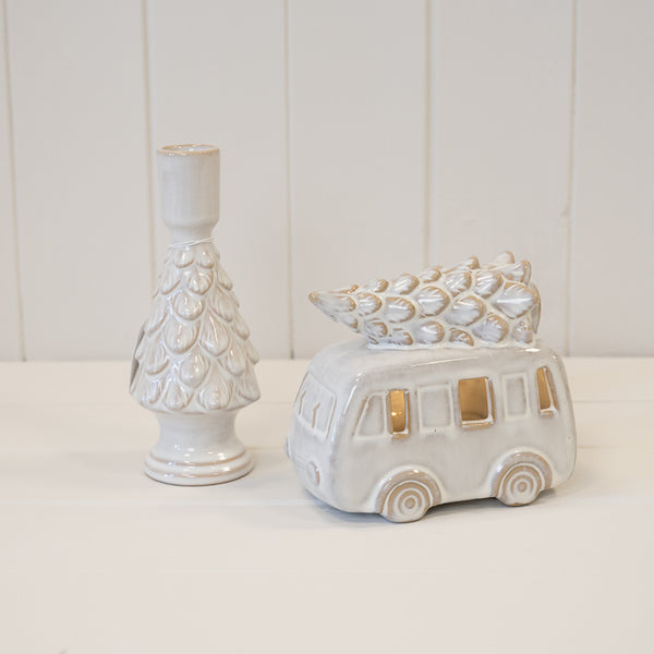 Ceramic Natural Pinecone Candle Holder