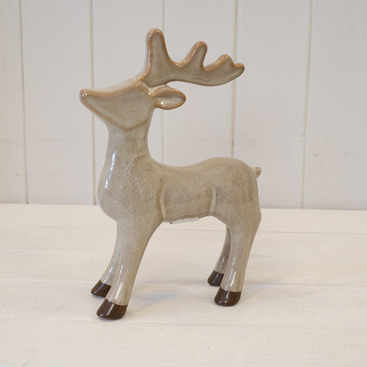 Standing Fawn Brown Reindeer Ornament
