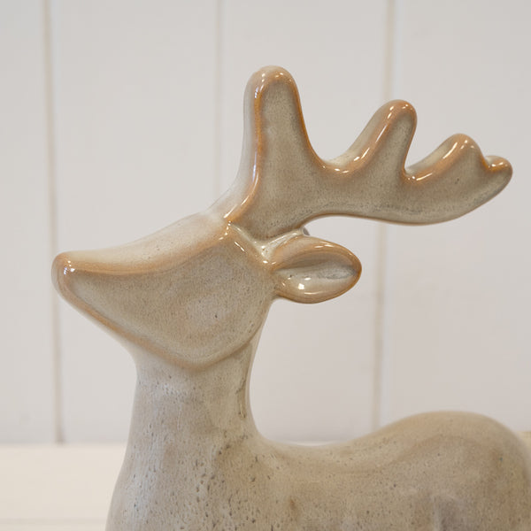 Standing Fawn Brown Reindeer Ornament