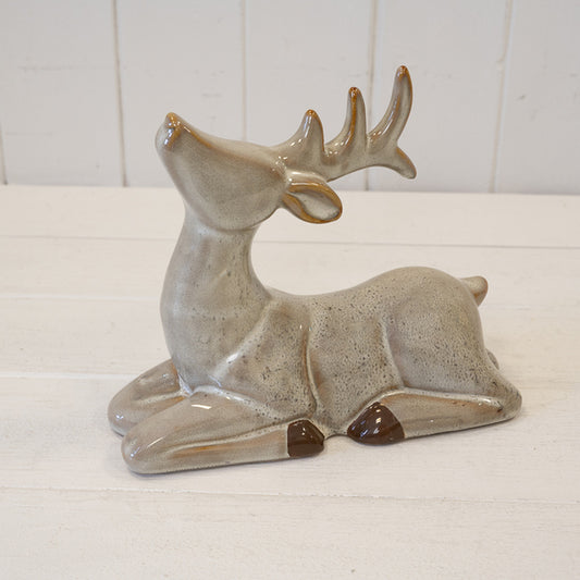 Sitting Fawn Brown Reindeer Ornament