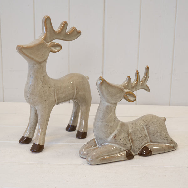 Sitting Fawn Brown Reindeer Ornament
