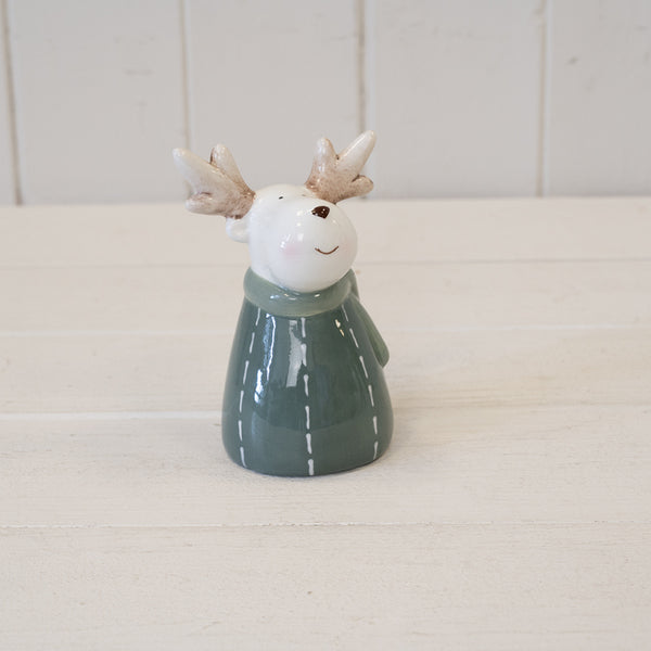 Nordic Green Reindeer Ornament