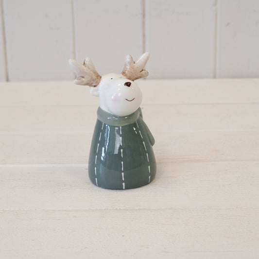 Nordic Green Reindeer Ornament
