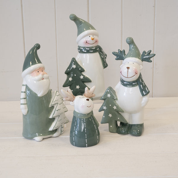 Nordic Green Reindeer Ornament