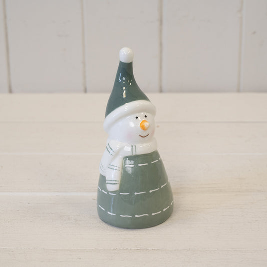 Nordic Green Snowman Ornament