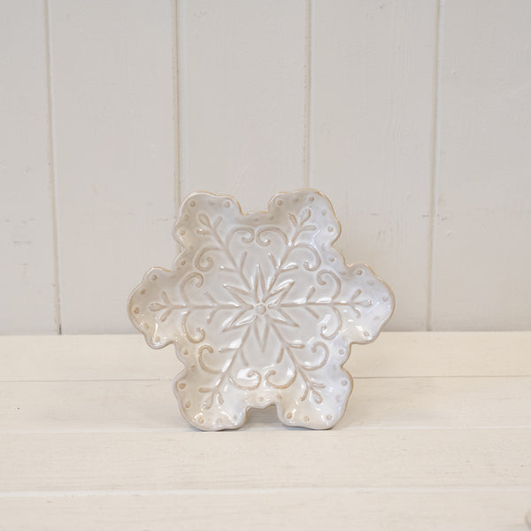 Ceramic Natural Snowflake Plate
