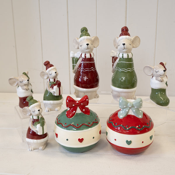 Red Candle Holder with Bow