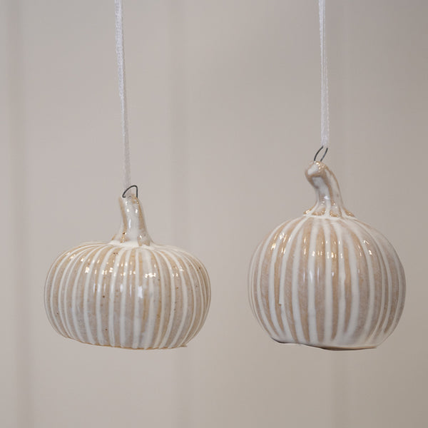 Hanging Ceramic Pumpkin