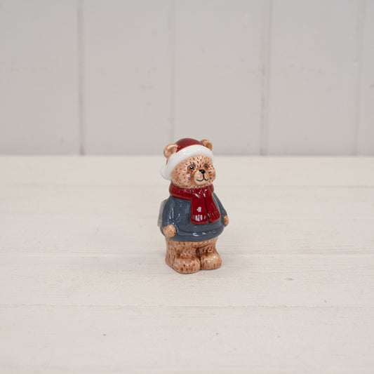Satchville Bear in a cosy Winter Blue Knit