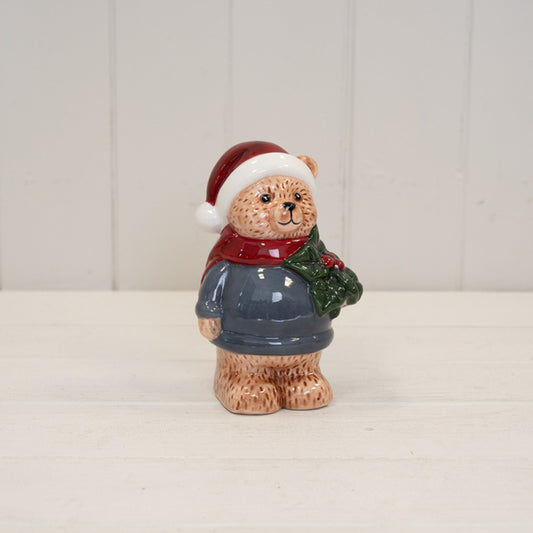 Bear in Winter Blue and Holly