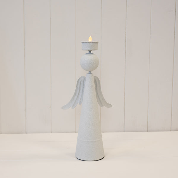 Off White Angel Tealight Holder