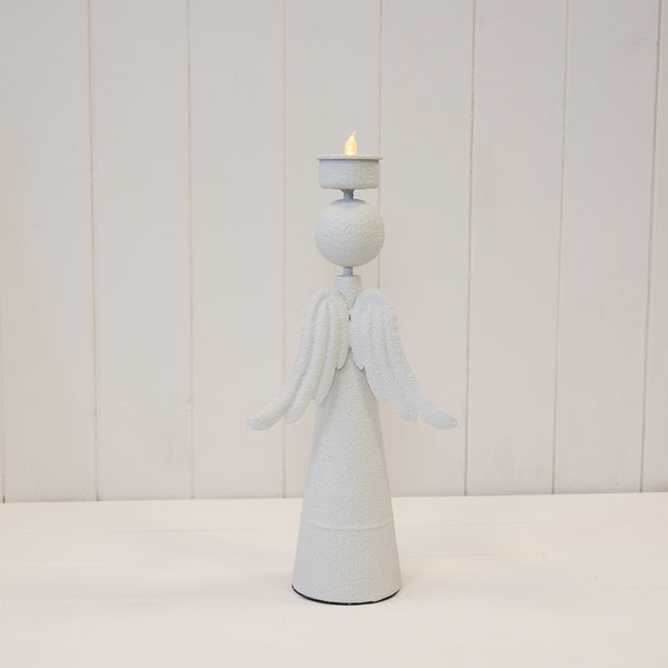 Off White Angel Tealight Holder
