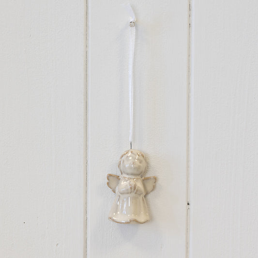 Hanging Ceramic Beige Angel