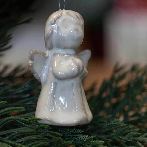 Hanging Ceramic Beige Angel