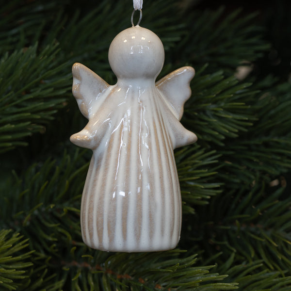 Hanging Ceramic Natural Angel