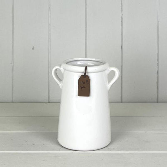 White "For You" Vase