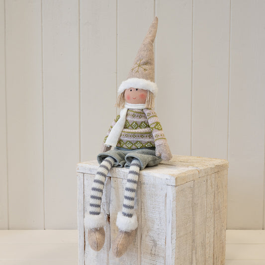 Fabric Boy in Winter Sweater Natural and Grey