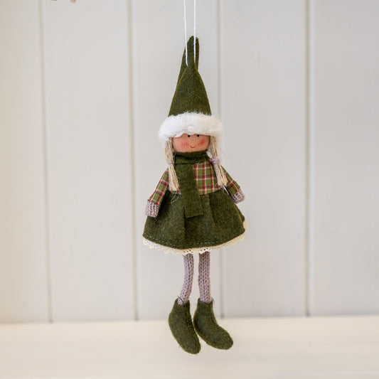 Fabric Hanging Girl in Green