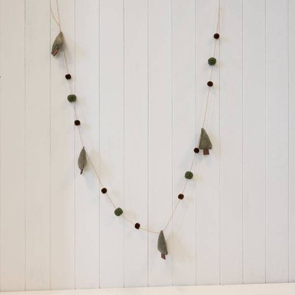 Felt Garland with Christmas Trees