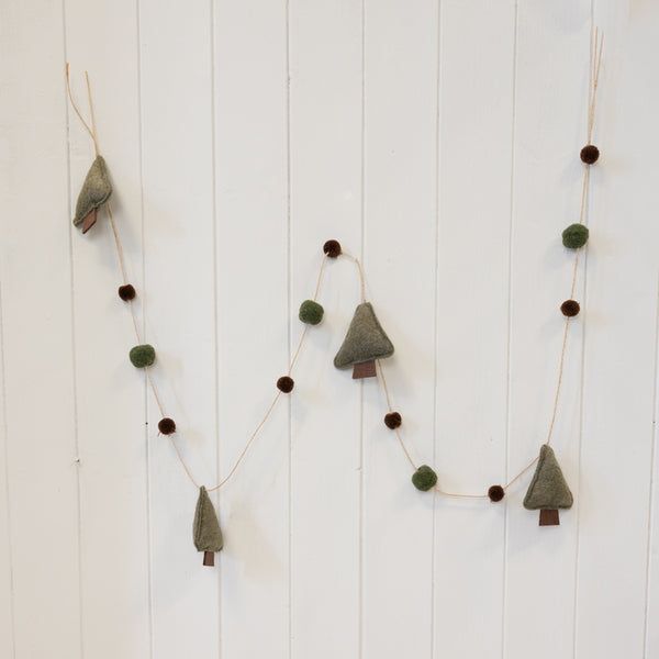 Felt Garland with Christmas Trees