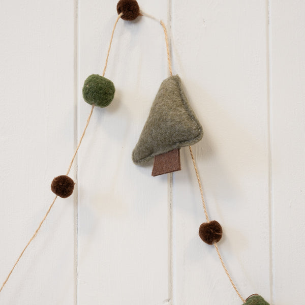 Felt Garland with Christmas Trees