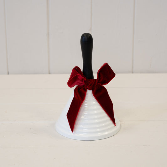 Christmas Bell with Red Velvet Bow