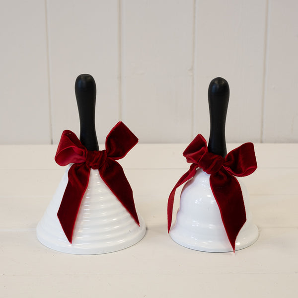 Christmas Bell with Red Velvet Bow