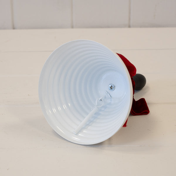 Christmas Bell with Red Velvet Bow