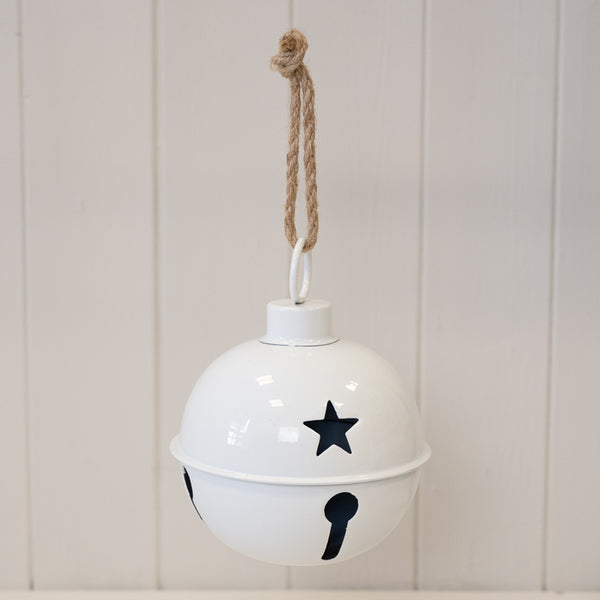 Hanging White Bell with Cutout Detail