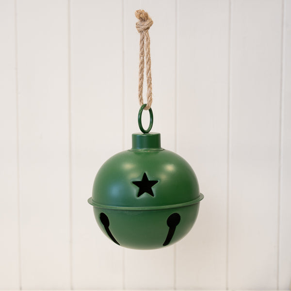Hanging Green Bell with Cutout Detail