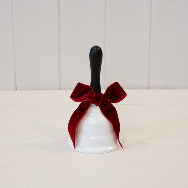 Christmas Bell with Red Velvet Bow